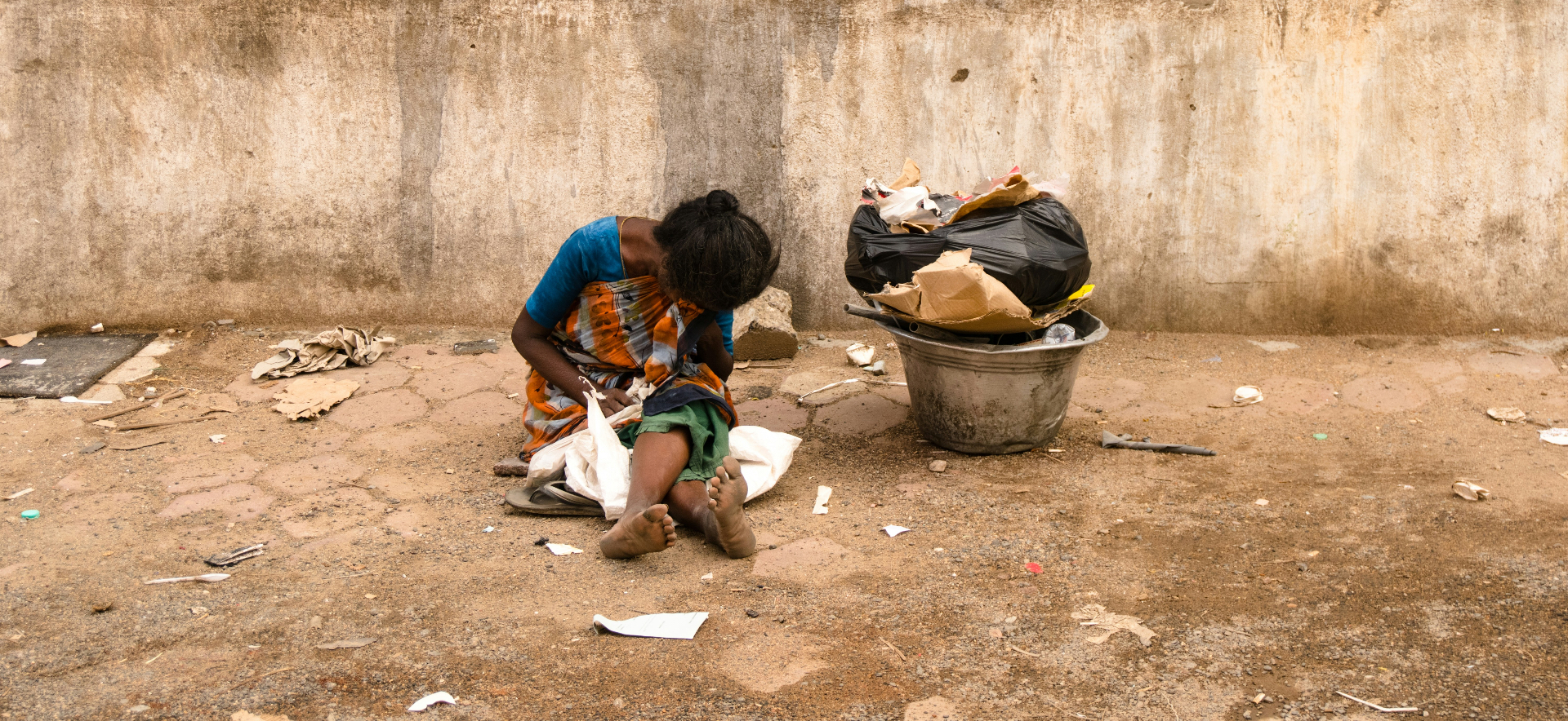 An elderly community member Mayaar's welfare program supports